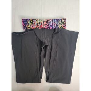 Vintage Victoria's Secret PINK Fold Over Yoga Pants Bling Animal Print Medium
